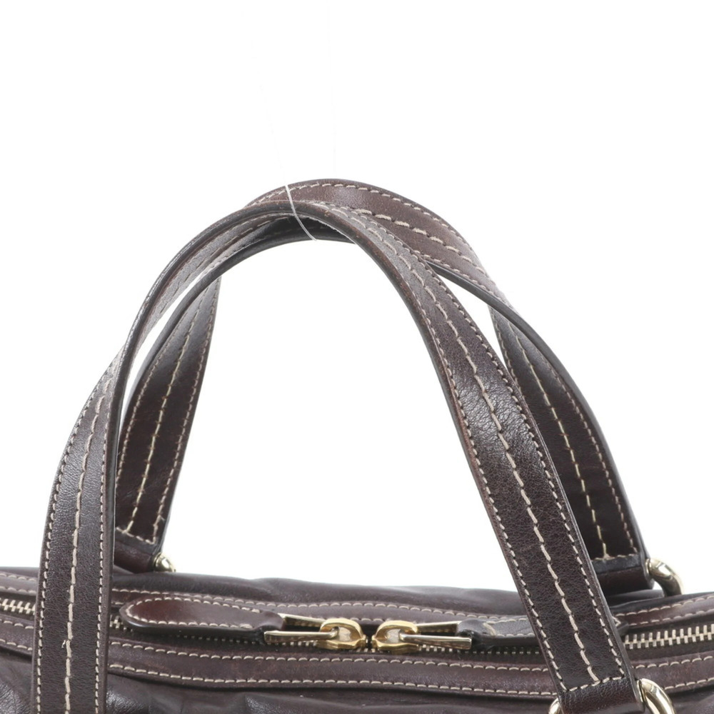 GUCCI Authentic Brown Leather Tote Bag - Picture 2 of 9